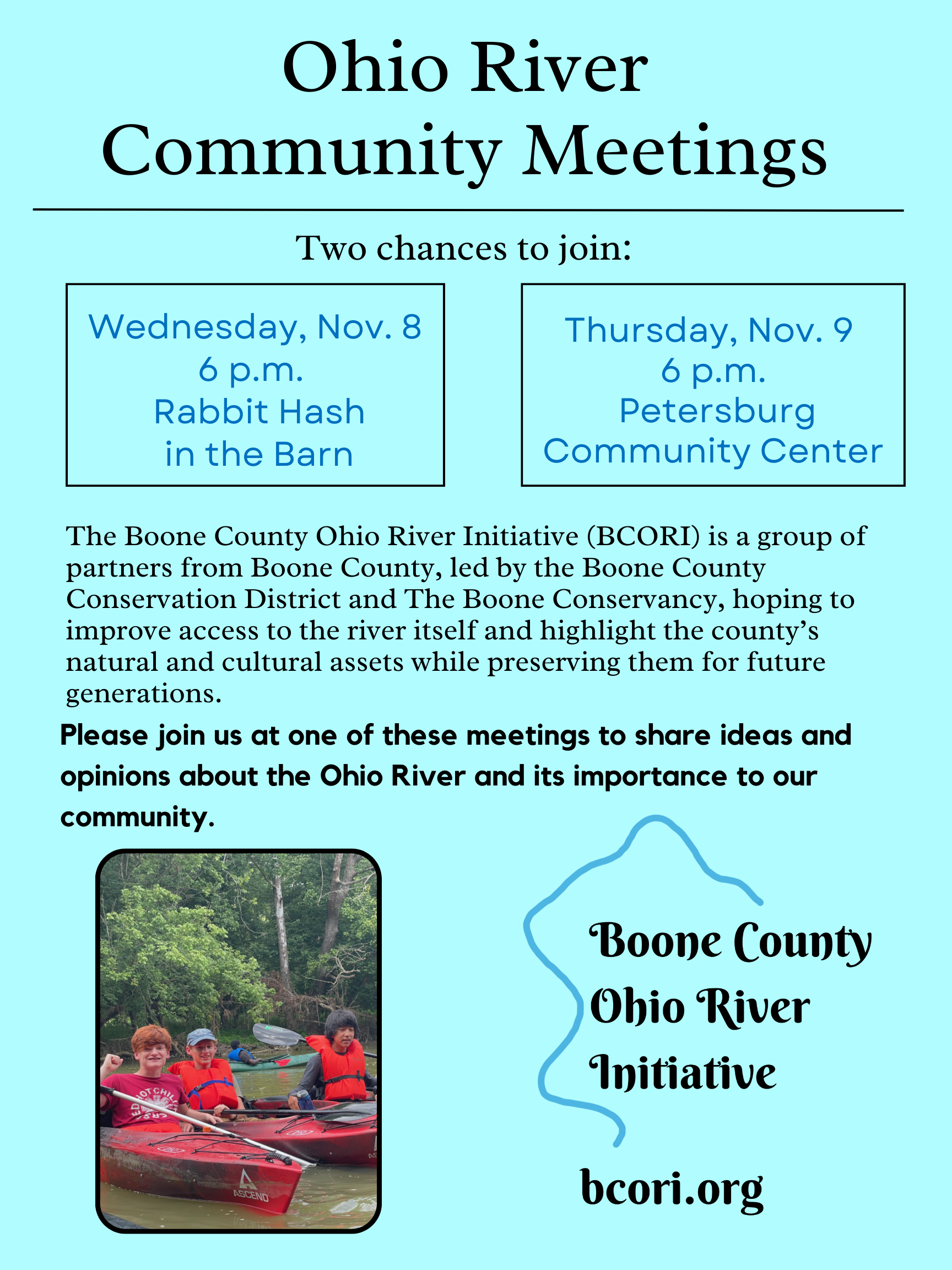 Community Meetings Nov 8 and 9