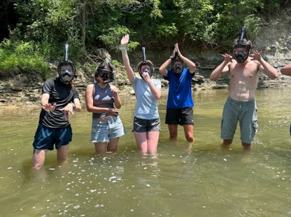 Snorkeling with the TMU interns
