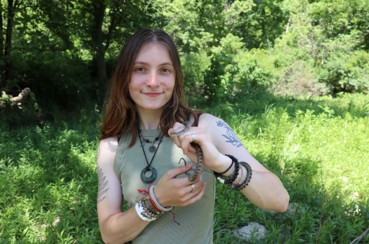 Me holding a common water snake.